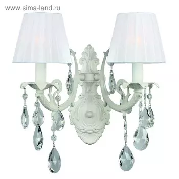 Бра «Барбара» E14, 2x40W белый 33x23x40см