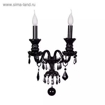 Бра «Барселона», 2x60W Е14, чёрный 47x31x20 см