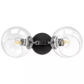 Бра Beta, 2x40Вт E27, цвет чёрный