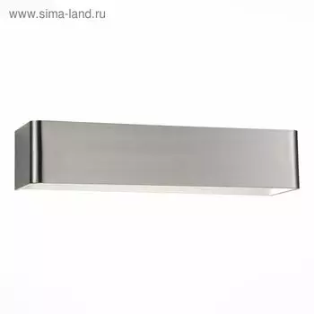 Светильник настенный St Luce. SL592.701.01. 1х12 Вт, LED, 4000K, 36,5х8 см, цвет матовый никель, белый