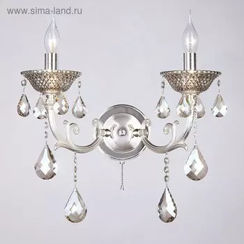 Бра Caprice 2x40Вт Е14, платина 37x37x32 см