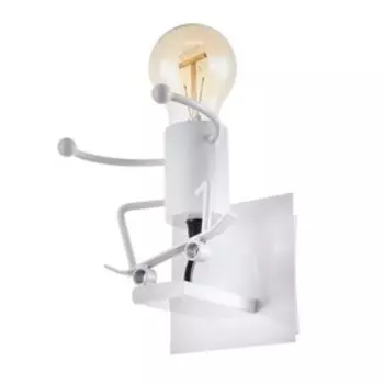 Бра "Человечек" E27 40Вт белый 14х14х17 см