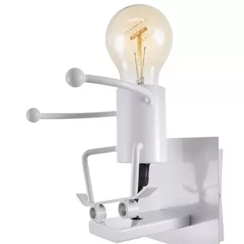 Бра "Человечек" E27 40Вт белый 14х14х17 см