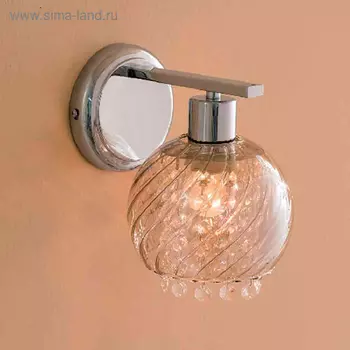 Бра CL317311 "Бейт" 1x60W E27 хром/дымч. 20x15x24 см