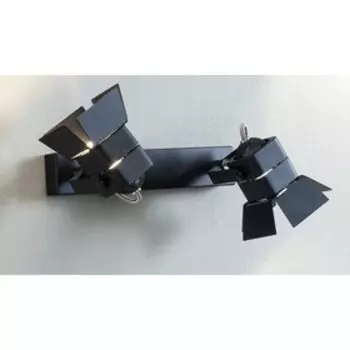 Бра CL526522S «Рубик» 2x50W GU10 чёрный 7x24x8 см
