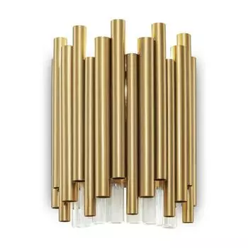 Бра Maytoni MOD135WL-01BS, 1хE14, 60Вт, 16,9х11,5х28 см, цвет латунь