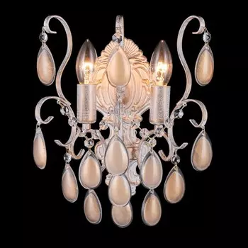 Бра Crystal Lux, Sevilia 2940/402, E14, 2х40 Вт, 21х26 см, цвет белый