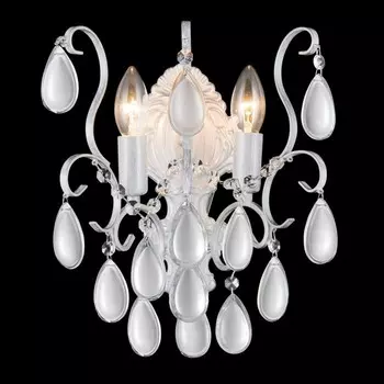 Бра Crystal Lux, Sevilia 2941/402, E14, 2х40 Вт, 21х26 см, цвет белый