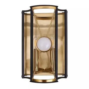 Бра Crystal Lux, Tandem 3151/402, E14, 2х60 Вт, 35х25 см, цвет золотой