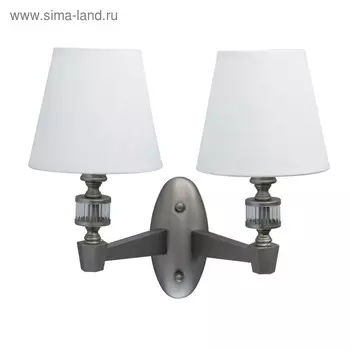 Бра "ДельРей", 2x40Вт E14, цвет никель