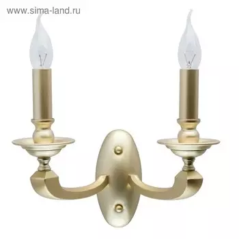 Бра "ДельРей", 2x40Вт E14, цвет золото