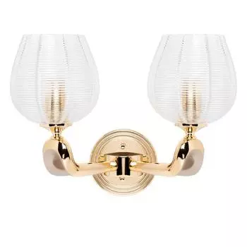 Бра Delta, 2x40Вт E14, цвет золото