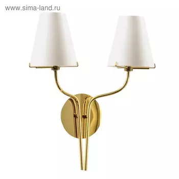 Бра DIAFANO 2х40Вт G9 золото, белый 15x28x38см