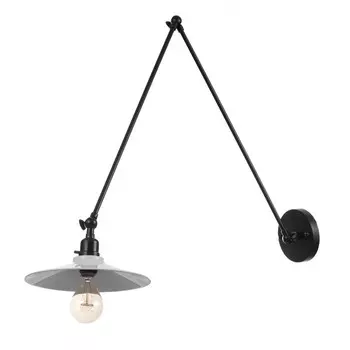 Бра "Джова" Е27 40Вт черно-белый