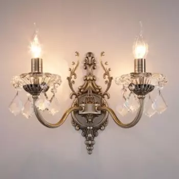 Бра Elisha 2x60Вт E14 бронза
