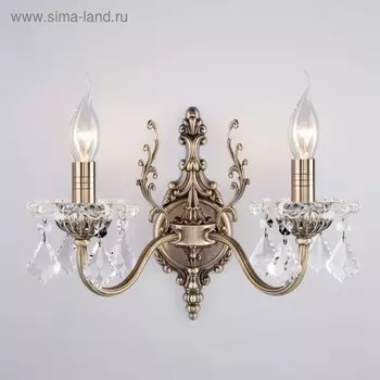 Бра Elisha 2x60Вт E14 бронза