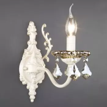 Бра Elisha 60Вт E14 белый с золотом