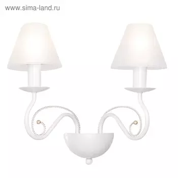 Бра ESEDRA 2х40Вт E14 белый 21x38x30см