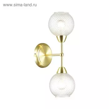 Бра EVERLY 2x40Вт E14 золото