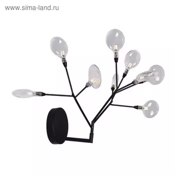 Бра EVITA 9x1Вт G4 черный 42x35x38см