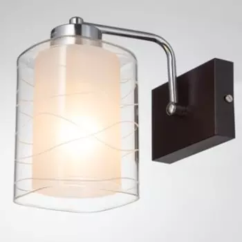 Бра еврокаркас «Нити», 1 лампа 60W E27, коричневый-хром 21х12х20 см