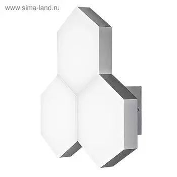 Бра FAVO 15Вт LED 4000K серебро 8x25,5x26 см