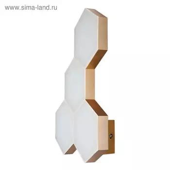 Бра FAVO 20Вт LED 3000K сатин, золото 8x25,5x37см