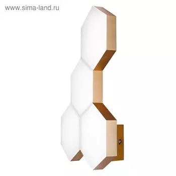 Бра FAVO 20Вт LED 4000K сатин, золото 8x25,5x37см