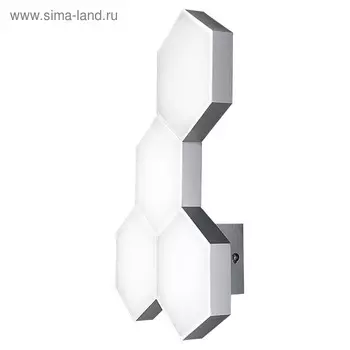 Бра FAVO 20Вт LED 4000K серебро 8x25,5x37 см