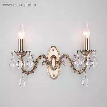 Бра Favola, 2x60Вт E14, цвет бронза