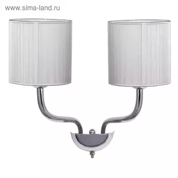 Бра "Федерика" 2x60W E14 хром 32x35x20см