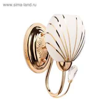 Бра "Фиеста" 1x60W E14 золото 24x13x18см