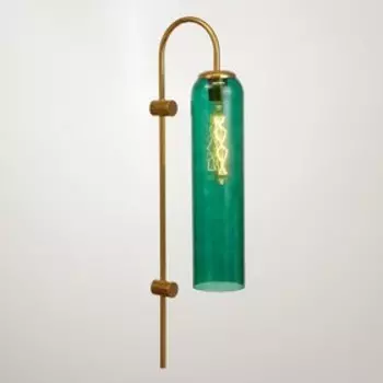 Бра "Фласк" 1хE27 40Вт зелено-золотой 22х10х69 см