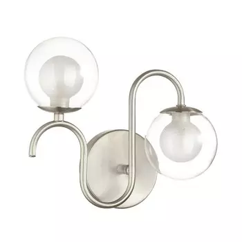 Бра FLIPPA, 2x40Вт G9, цвет никель, IP44