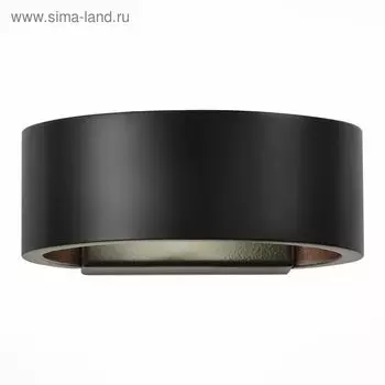 Светильник настенный St Luce. SL591.401.01. 1х6 Вт, LED, 4000K, 14х5 см, цвет чёрный, золото