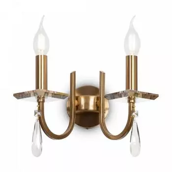 Бра Forte, 2x40Вт E14, цвет золото