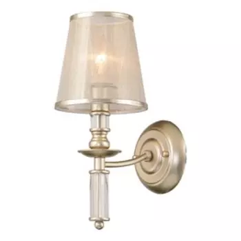 Бра ЭкономСвет G11025/1wMGD BG, E14 1x40Вт, цвет матовое золото, прозрачный