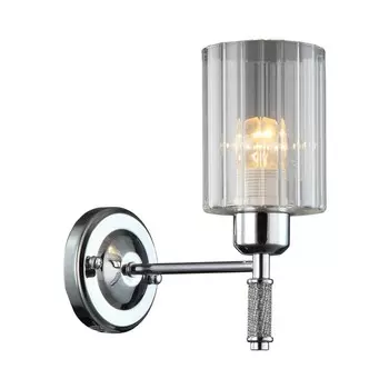 Бра G11033/1wCR CL, E27 1x60Вт, цвет хром, прозрачный