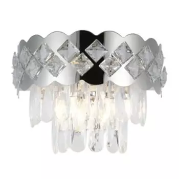 Бра G21082/2wCR+CL, E14 2x60Вт, цвет хром, прозрачный