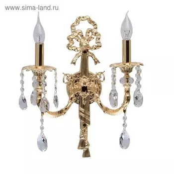 Бра "Габриэль" 2x40W Е14 латунь 46x34,5x17см