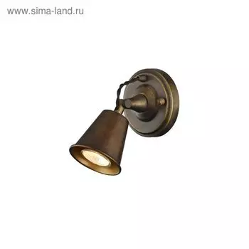Бра Glocke 1x35W GU10, античная бронза 16,8x15x12 см