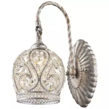 Бра GLORIA 1x40Вт E14 серебро 21,9x15x28,3см