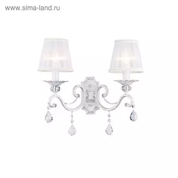 Бра Maytoni ARM247-02-G, 2хE14, 40Вт, 25х39х39 см, цвет белый с золотом