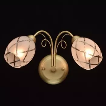 Бра "Грация" 2x60W Е14 античная бронза 19x34x21см