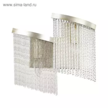 Бра Graza, 2x40Вт E14, цвет серебро