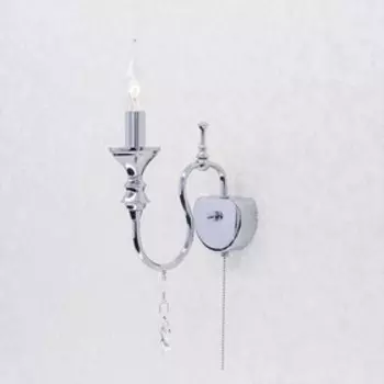 Бра «Идальго», 1x60Вт Е14, хром 23x20x12,5 см