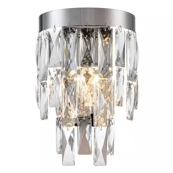 Бра Indigo, 12029/2W Chrome. 2х40Вт, E14, 220х130х300 мм, цвет прозрачный