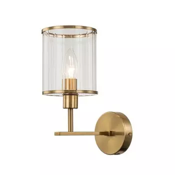 Бра Indigo, 13022/1W Brass. 1х60Вт, E14, 122х200х265 мм, цвет прозрачный