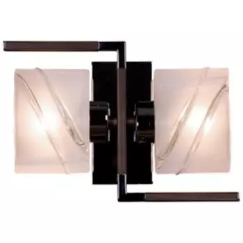 Бра "Исабелла" 2x40Вт G9 хром, венге 14x17,5x25см