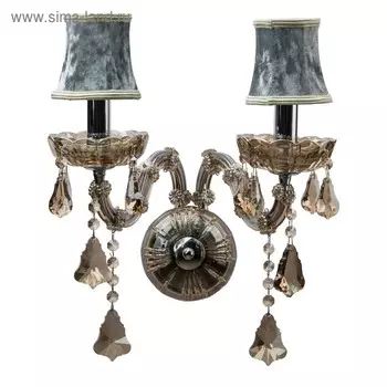 Бра "Ивелина" 2x60W E14 хром 32x35x25см